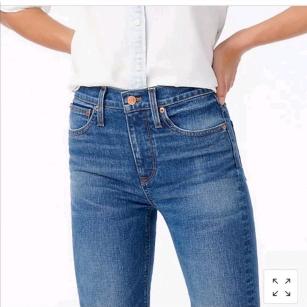 J. Crew Women's 9" Billie Demi-Bootcut Leg Cropped Jeans Denim Blue Size 24 - Picture 2 of 8